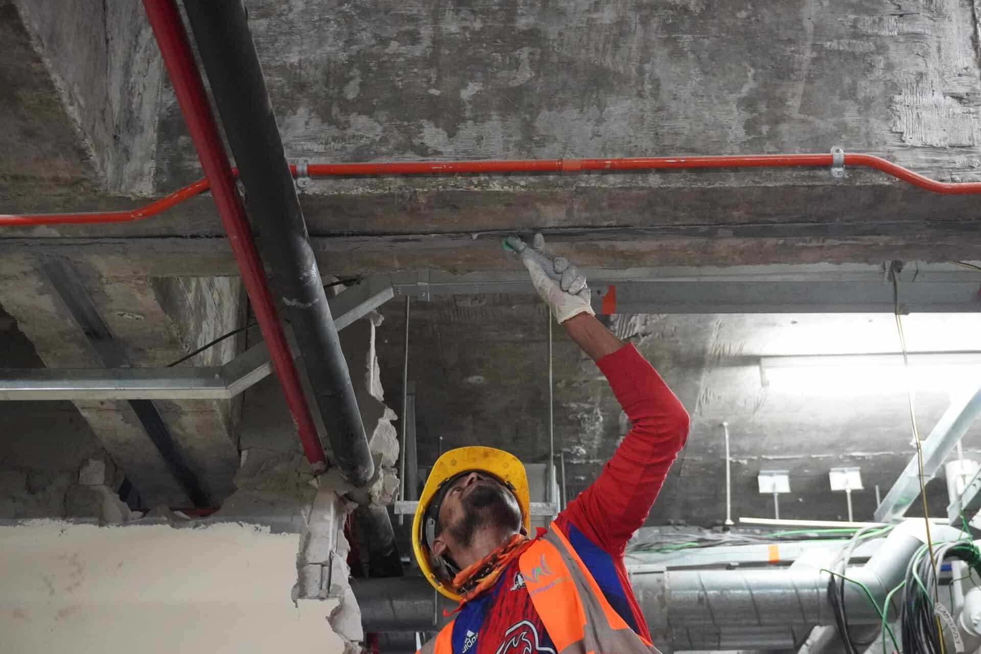 CFRP Strengthening Works at an Operating Hospital Facility