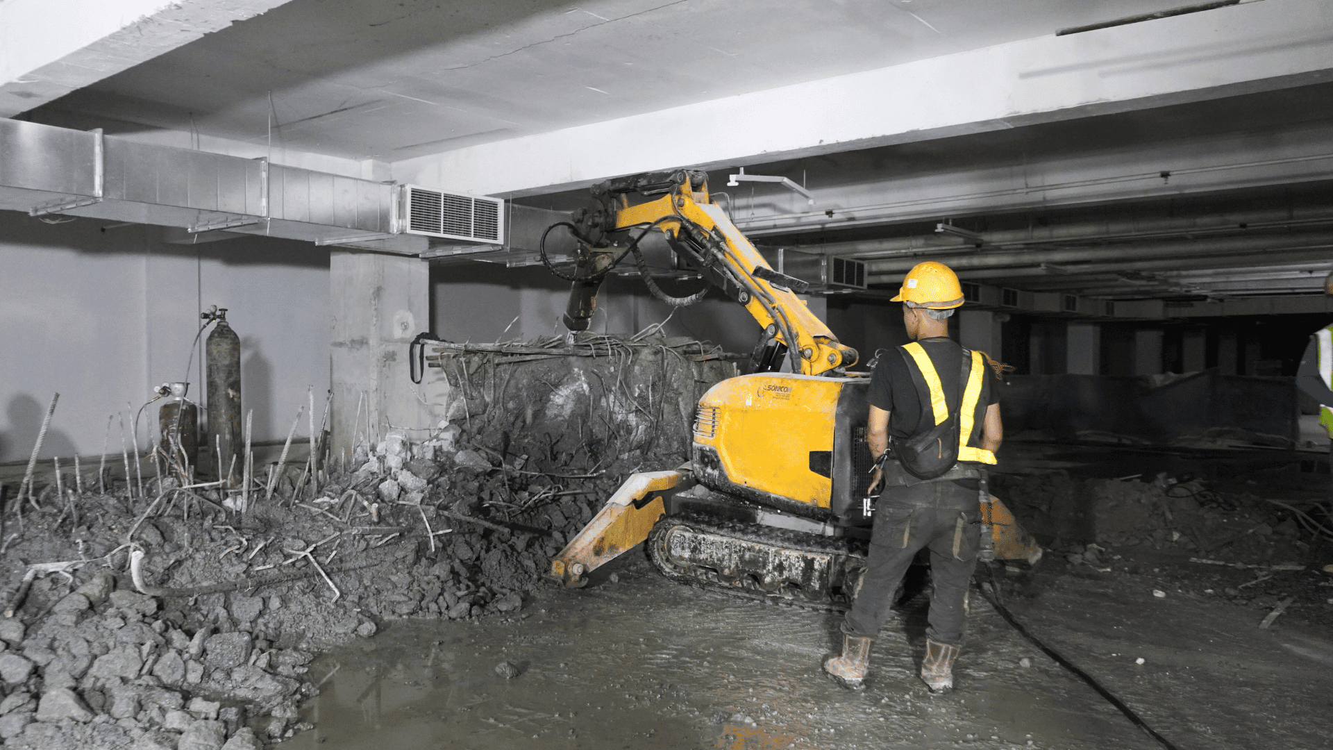 Lift Panel Openings & Tower Crane Base Demolition 