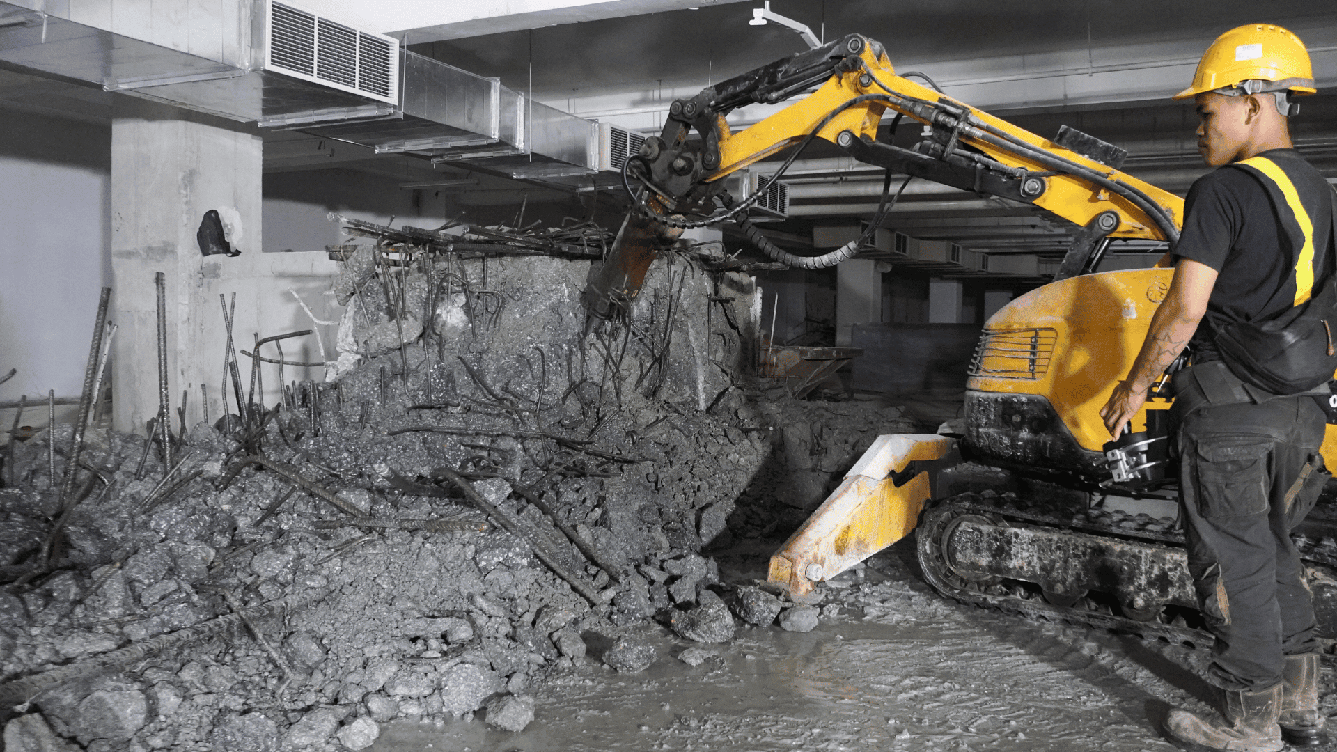 Lift Panel Openings & Tower Crane Base Demolition 